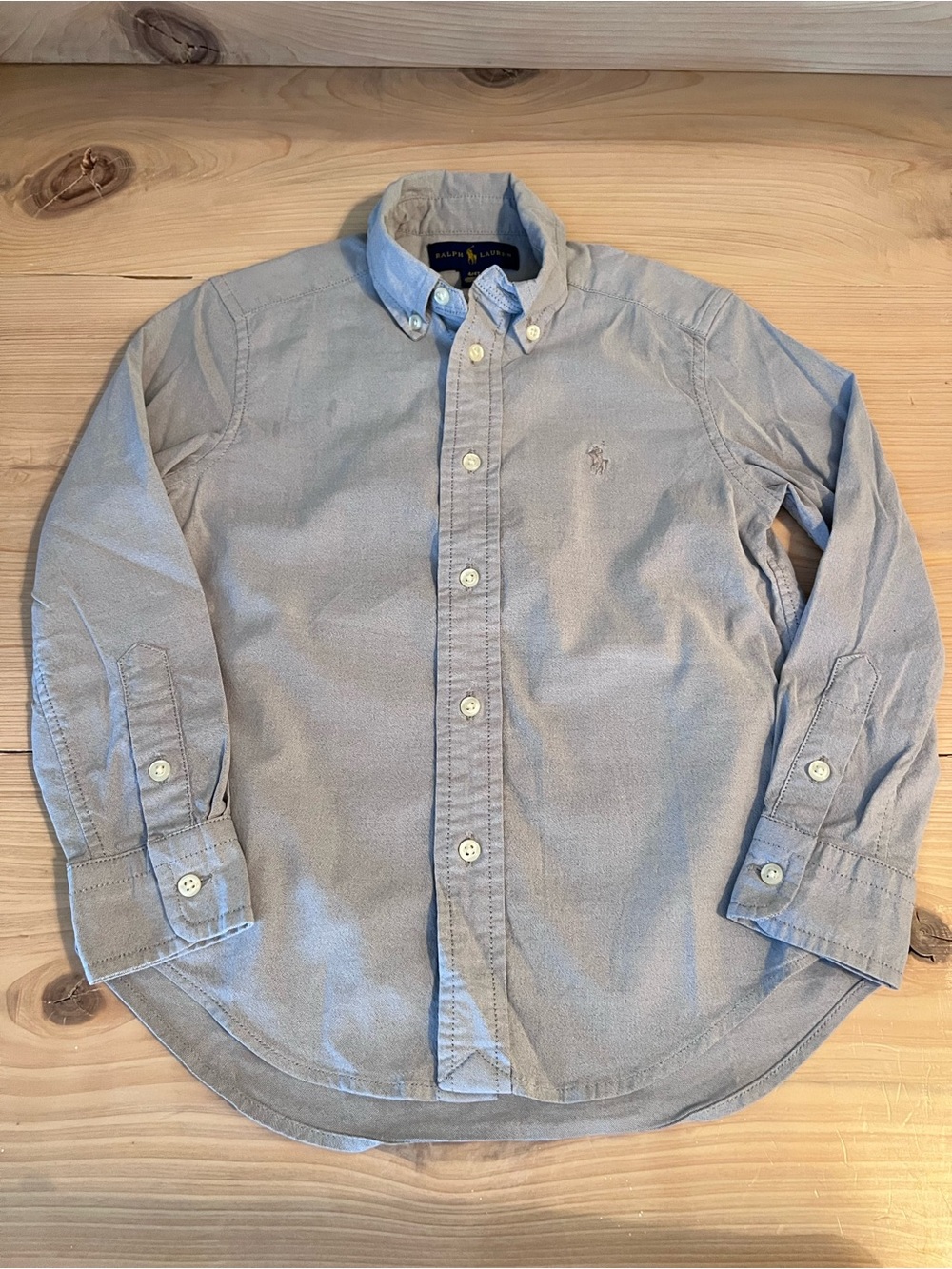 Ralph Lauren Boys Blue Oxford Button-Down Shirt 4